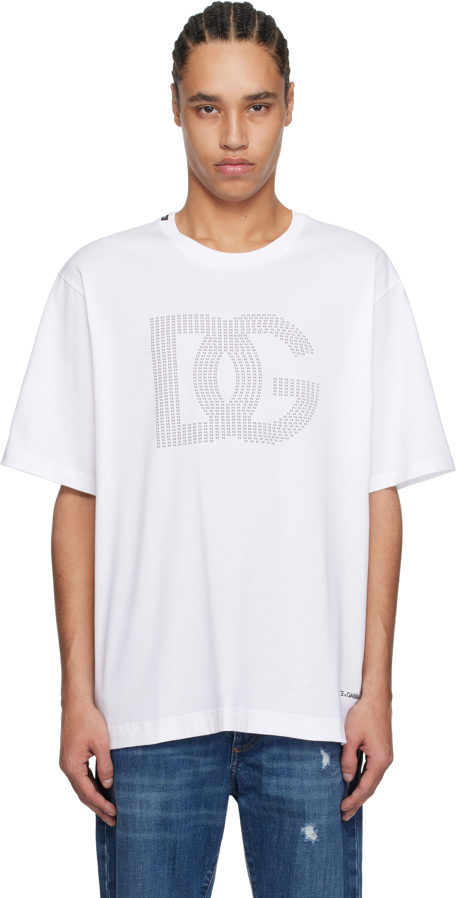 T-shirt Dolce & Gabbana Dolce&Gabbana DG Logo T-Shirt Hvid | G8PN9TG7O4O, 0