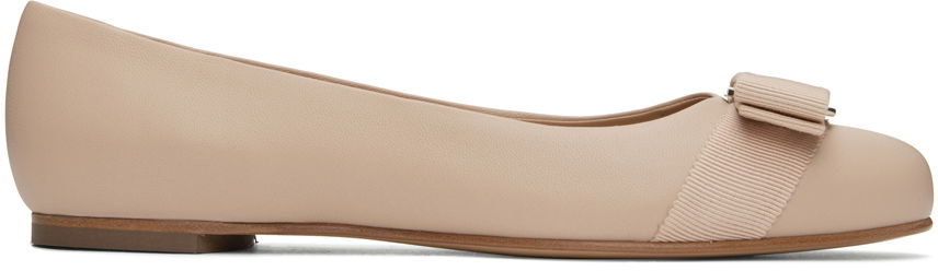 Tøj FERRAGAMO Salvatore Ferragamo Varina Ballerina Flats Beige | 01A181 757566, 0