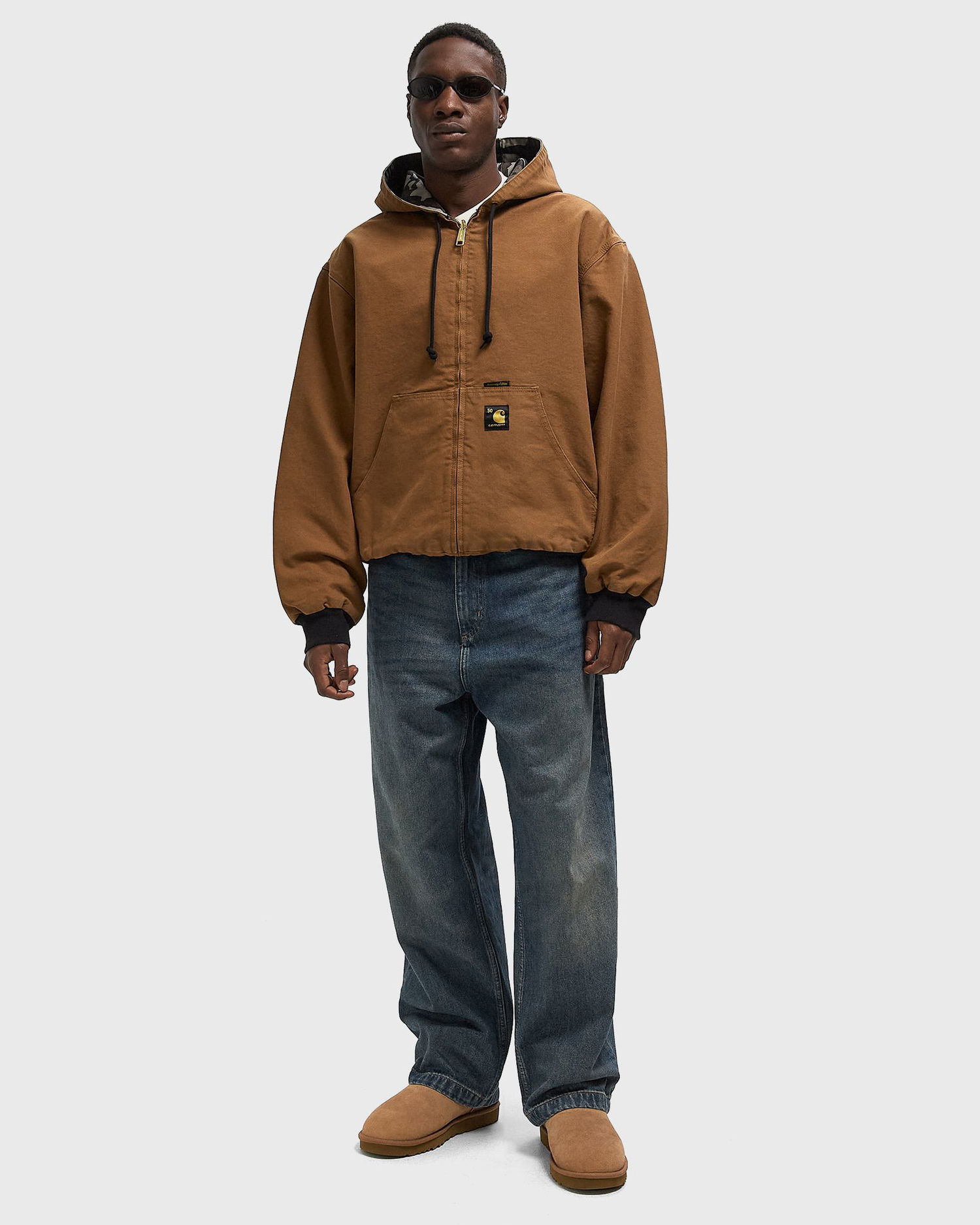 Jakke Carhartt WIP OG Active Hooded Canvas Jacket Camo Lined 50 Years Anniversary Brun | I036412.3GK02, 1