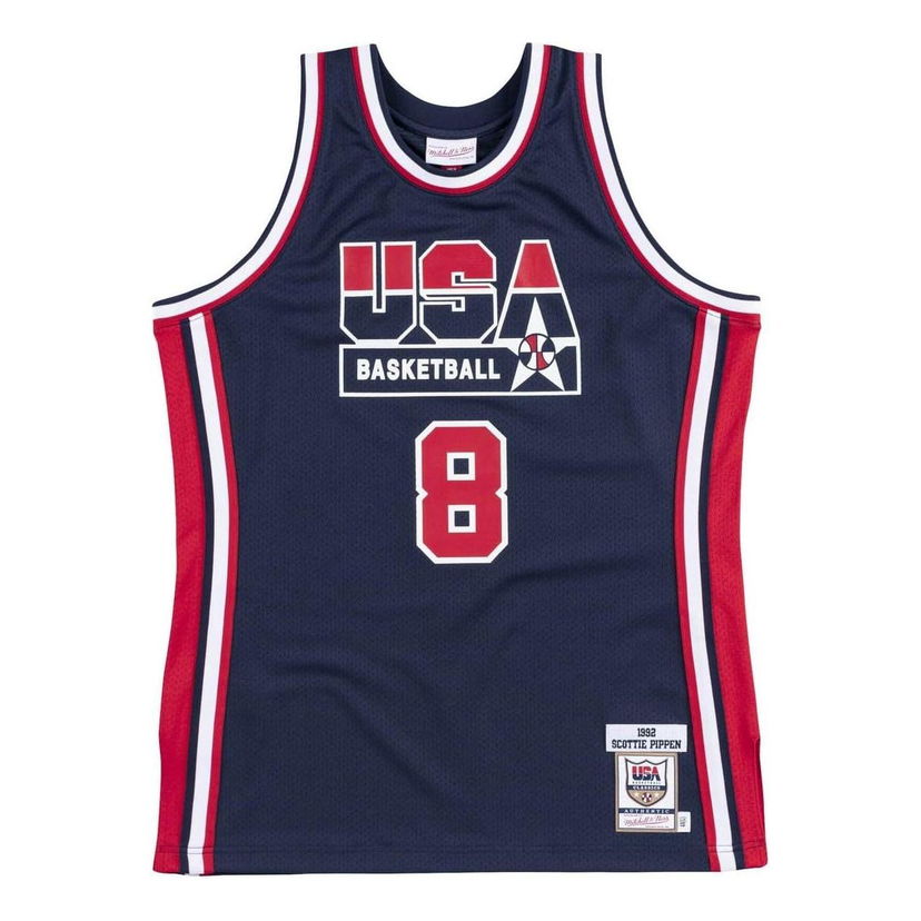 Jersey Mitchell & Ness Mitchell & Ness Team USA 1992 Scottie Pippen Basketball Jersey Mørkeblå | AJY4CP18001-USANAVY92SPI