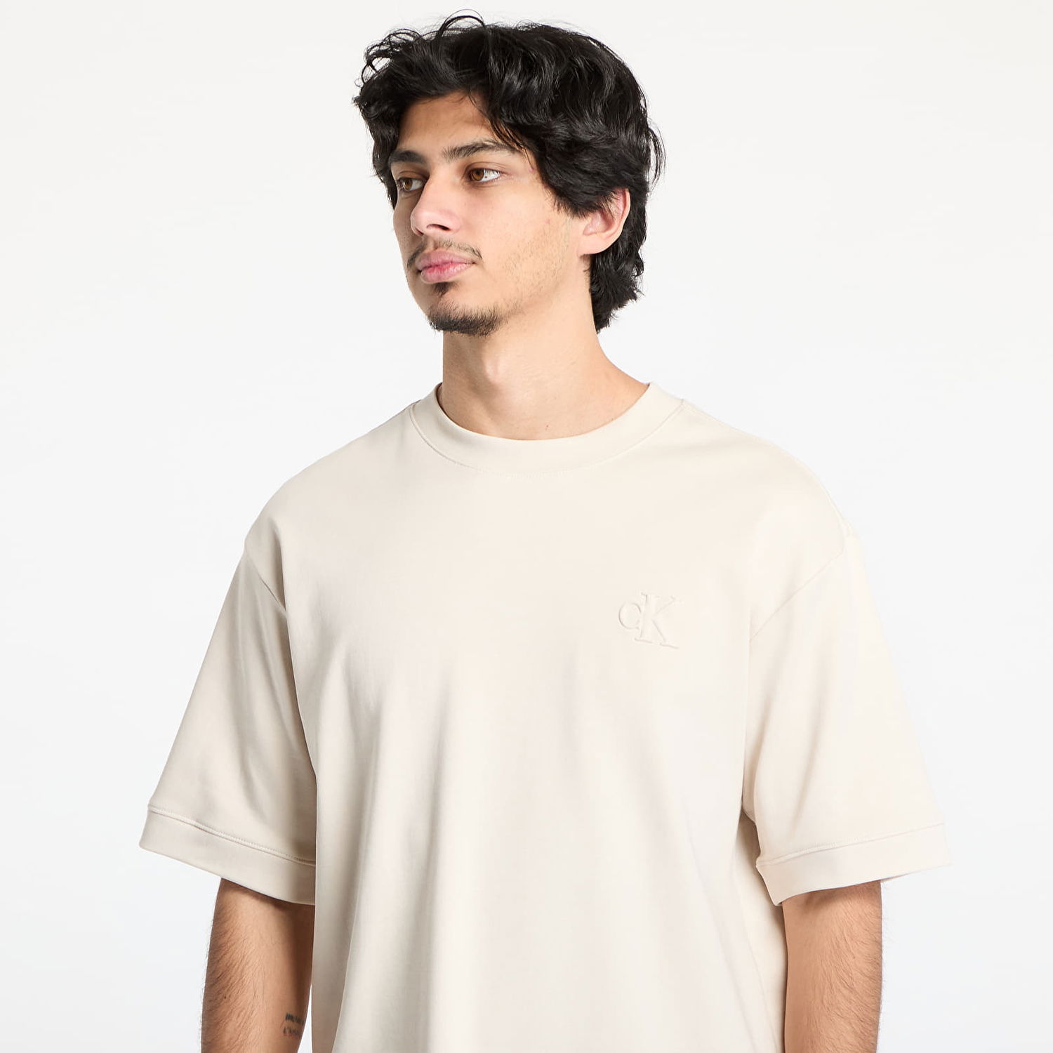 T-shirt CALVIN KLEIN Calvin Klein Jeans Interlock T-Shirt Beige | J30J326757 PDH, 1