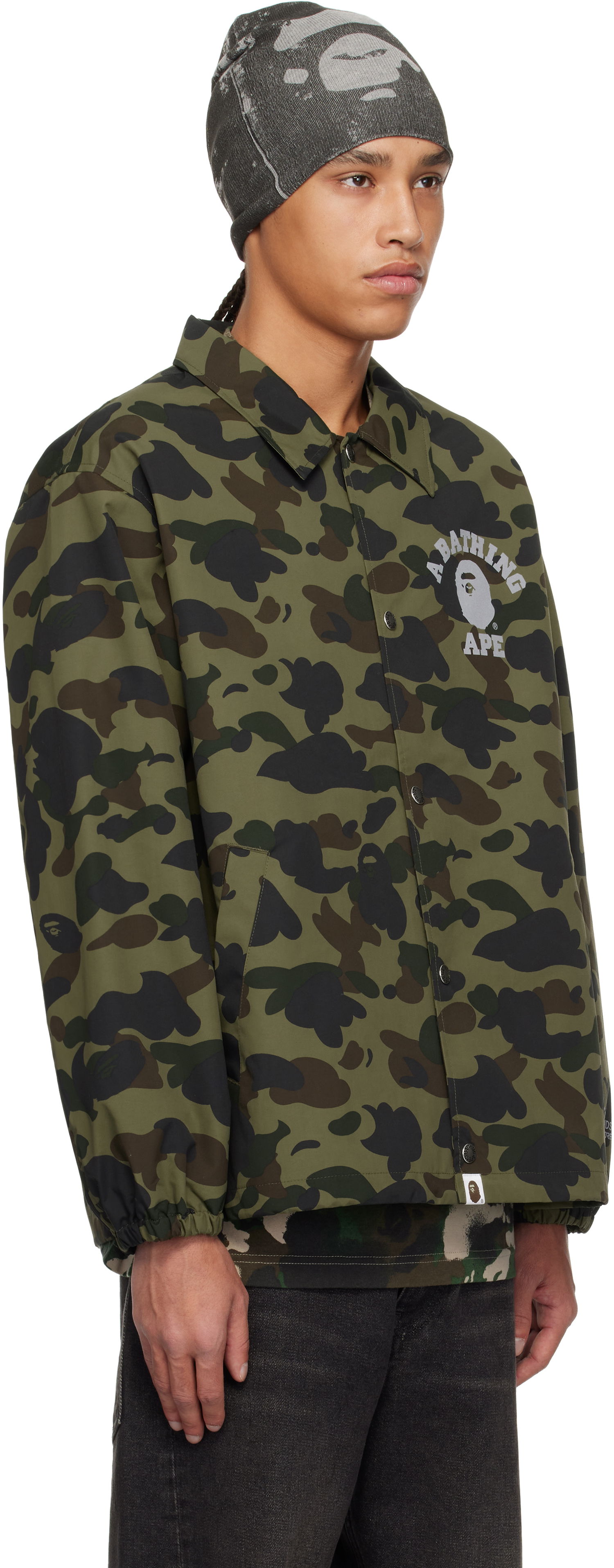 Vindjakke BAPE A Bathing Ape Gore-Tex Windstopper 1st Camo Coach Jacket Grøn | 001LJK701005M, 1