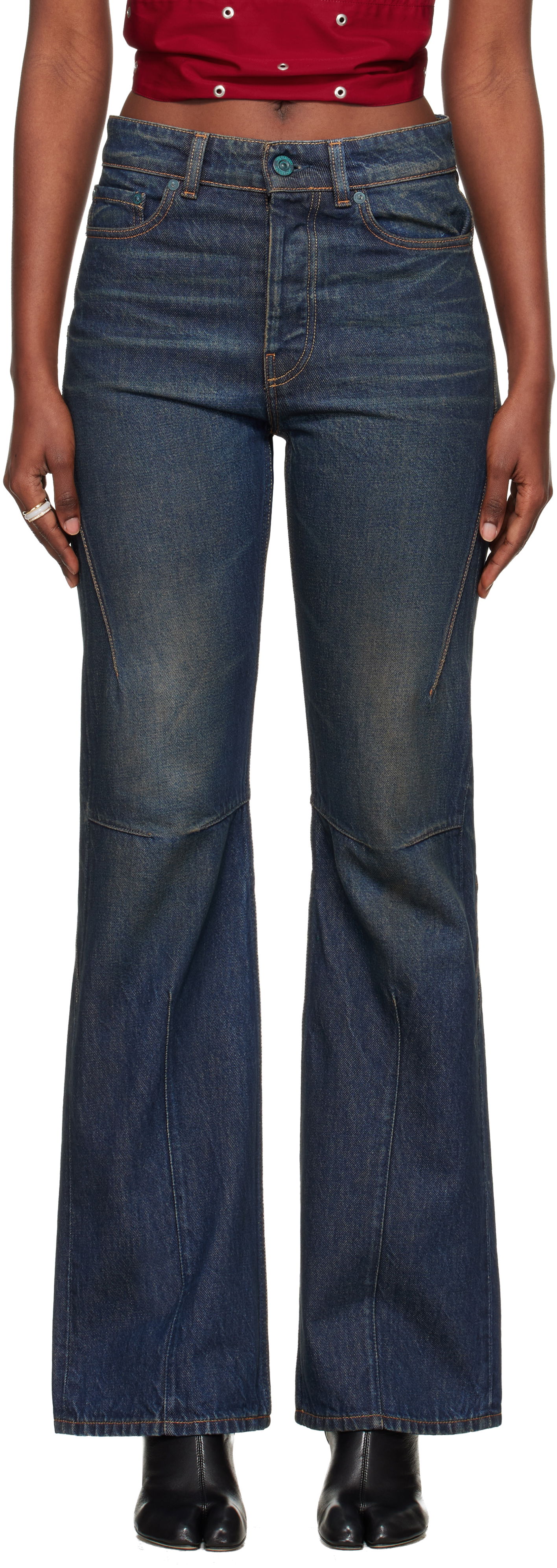 Jeans OUR LEGACY Moto Cut Flared Jeans Blå | W4255MS, 0