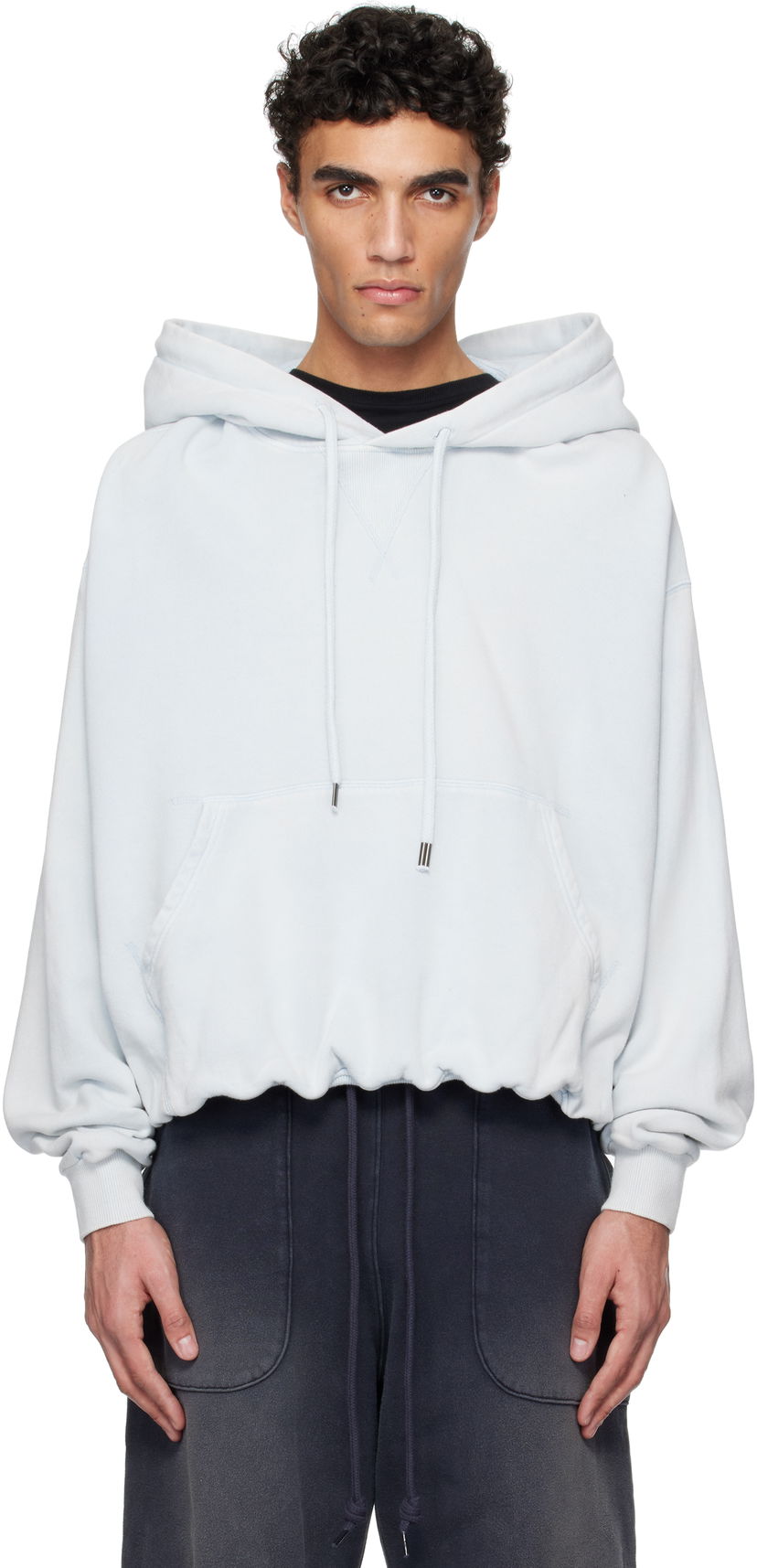 Sweatshirt R13 R13 Balloon Popover Hoodie Blå | R13MK215-001BE