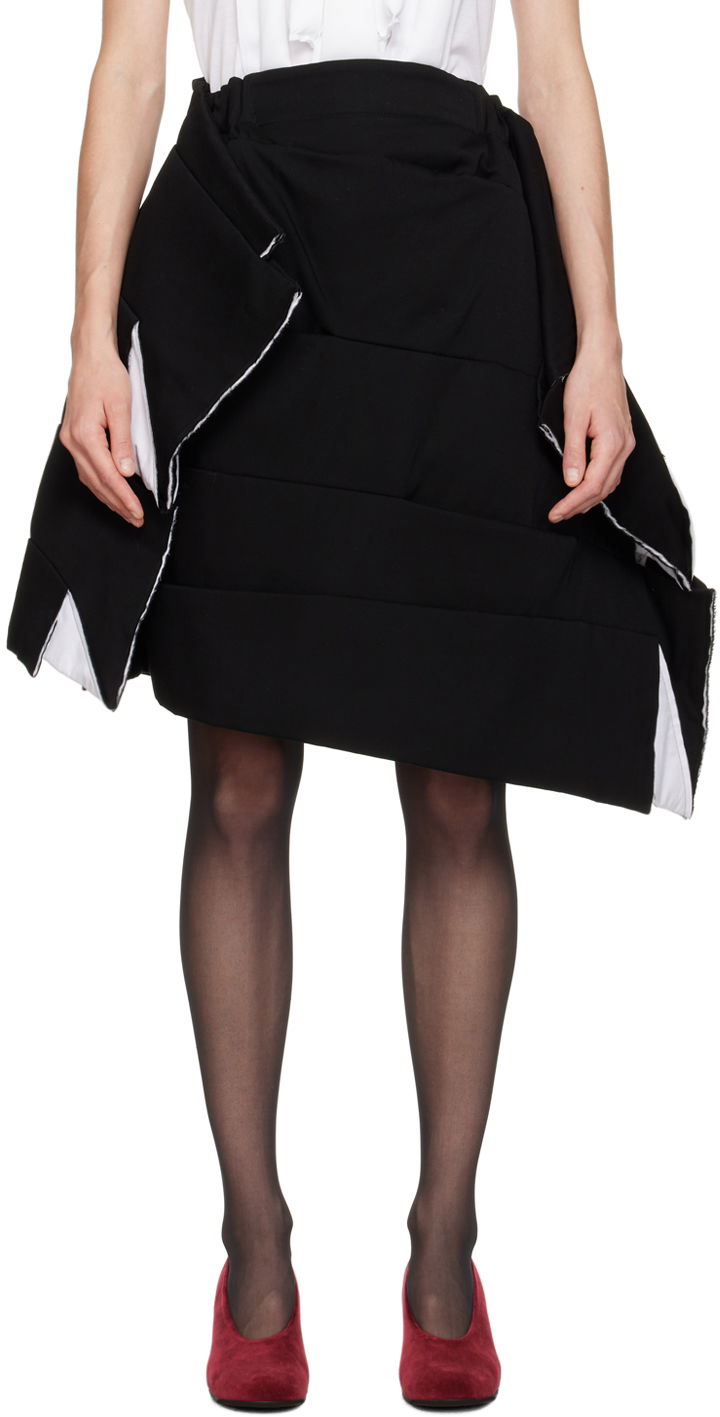 Nederdel Comme des Garçons Tiered Midi Skirt Sort | GL-S005-051, 0