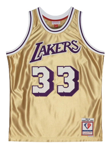 Jersey Mitchell & Ness Los Angeles Lakers Kareem Abdul-Jabbar 75th Gold Swingman Jersey Metalisk | SMJY4398-LAL83KABGOLD