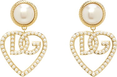 Øreringe Dolce & Gabbana DG Logo & Heart Pearl Earrings Metalisk | WEQ6L4 W1111, 0
