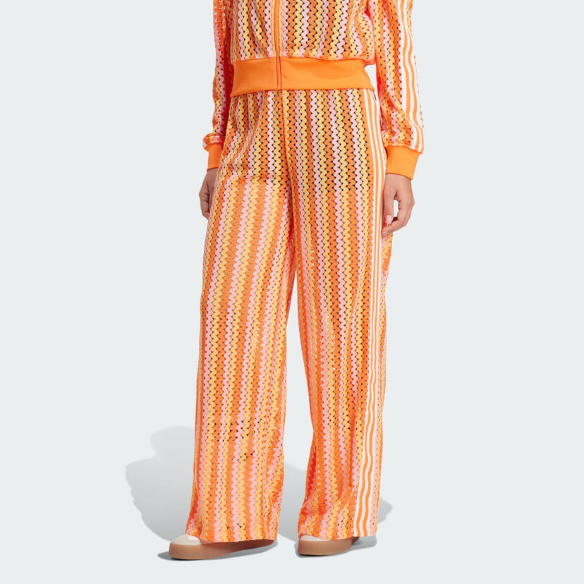 Bukser adidas Originals Summer Glow Firebird Wide Leg Pants Orange | KC0759