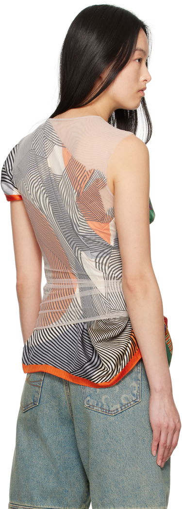 Tanktop Marine Serre Marine Serre Regenerated Silk Scarf Layer Top Flerfarvet | WTO422A UWOV0028, 2