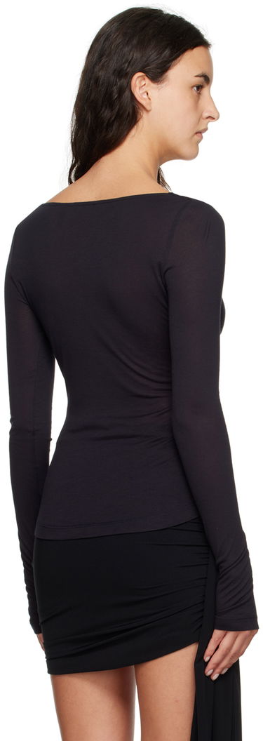 T-shirt Helmut Lang Helmut Lang Cowl Neck Long Sleeve T-Shirt Sort | N06HW522, 2