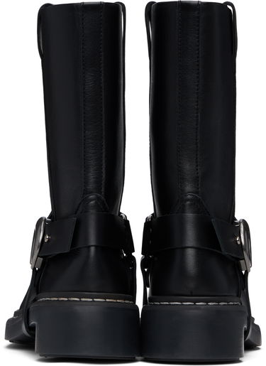 Tøj Marine Serre Marine Serre MS Moto Leather Boots Sort | WFW045A RLEA0017, 1