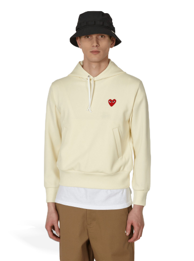 Sweatshirt Comme des Garçons Smalll Heart Hooded Sweatshirt Beige | P1T173 2