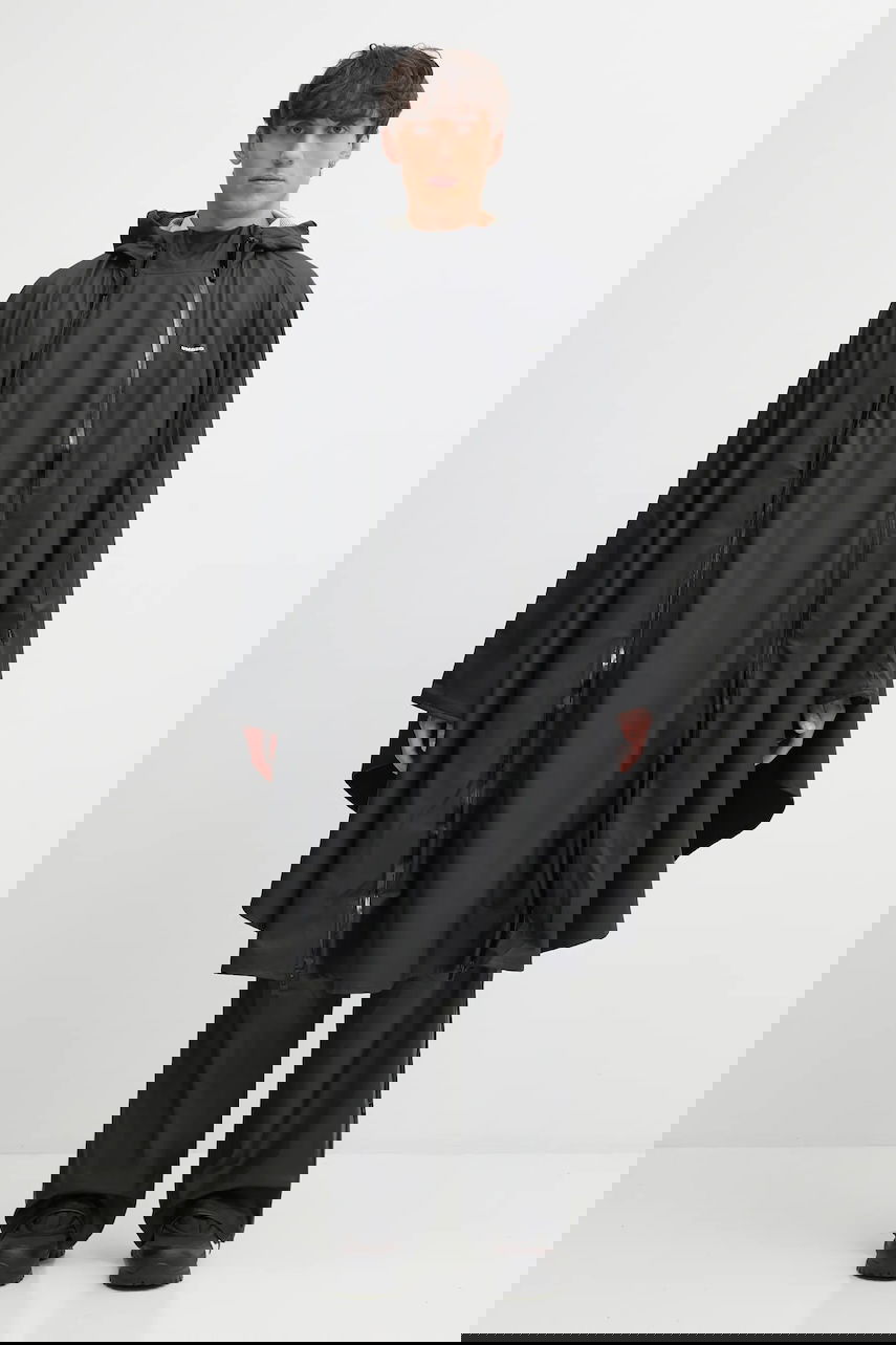 Regnfrakke Rains Hooded Zip Poncho Rains x Umbro Sort | 20800.01, 0