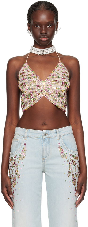 Tanktop Blumarine Blumarine Embellished Halter Top Flerfarvet | P422C265A, 0