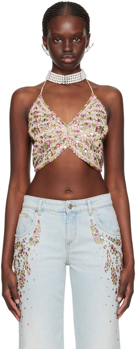 Tanktop Blumarine Blumarine Embellished Halter Top Flerfarvet | P422C265A