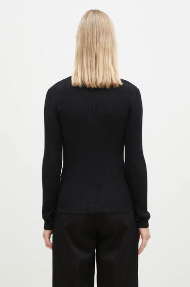 Sweater MAISON KITSUNÉ Maison Kitsuné Black Baby Fox Patch Turtleneck Sort | NW00807KT1091, 2