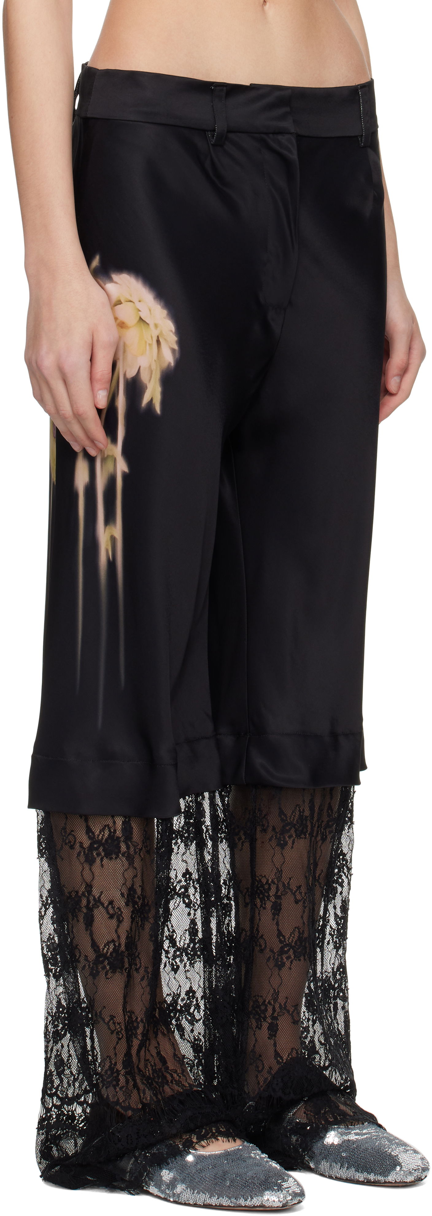 Bukser Collina Strada Collina Strada Dante Lace Trousers Sort | XX6039-B, 1