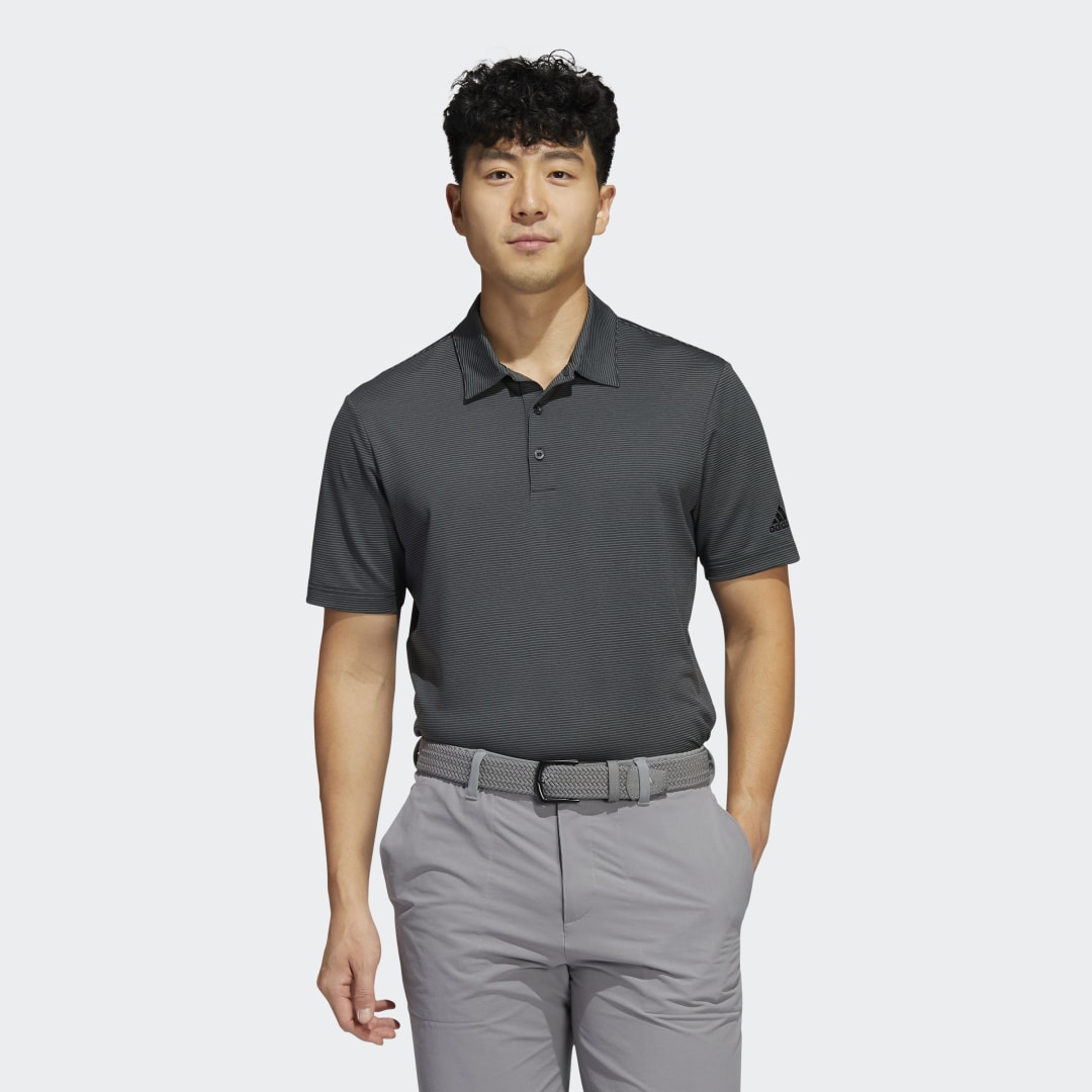 Polo skjorte adidas Originals Ottoman Stripe Sort | HA9165, 0