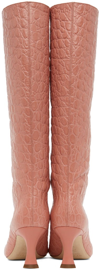 Sneakers og sko BY FAR Stevie 42 Pink Leather Knee High Boots Lyserød | 22PFSVISLMCCE, 1