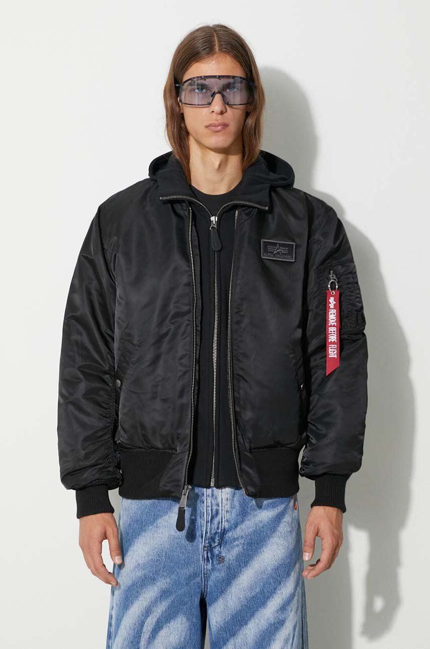 Bomberjakke Alpha Industries Bomber Jacket With Logo Patch Sort | 183110.515, 0