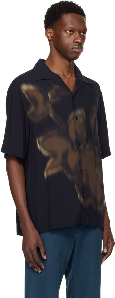 Skjorte BOSS Hugo Floral Printed Camp Shirt Sort | 50545387, 1