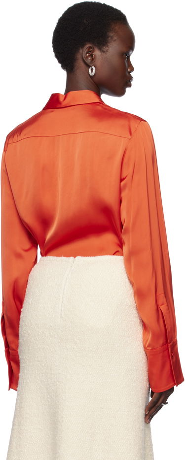 Skjorte Jil Sander Jil Sander Sateen Shirt Orange | J02DL0246_J65022, 2
