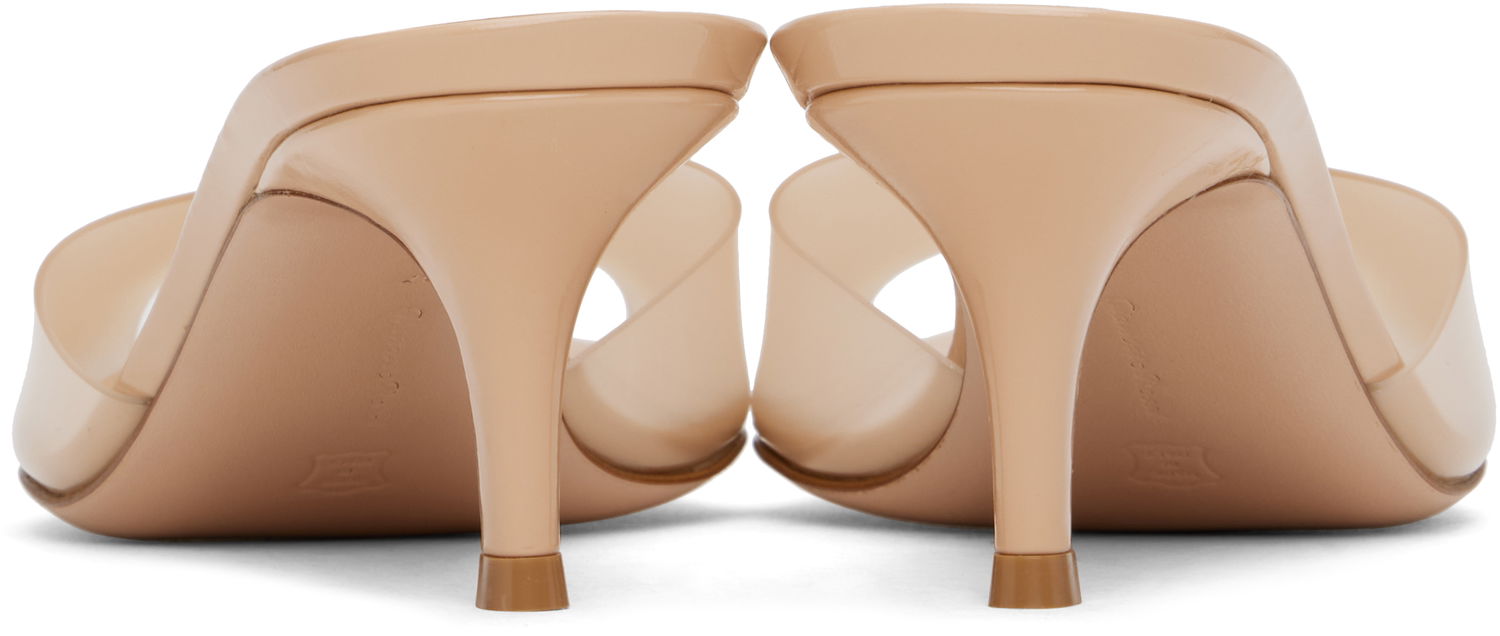 Sneakers og sko Gianvito Rossi Elle 55 Stiletto Heel Open Toe Sandals Beige | G15120-55RIC-GSV, 1