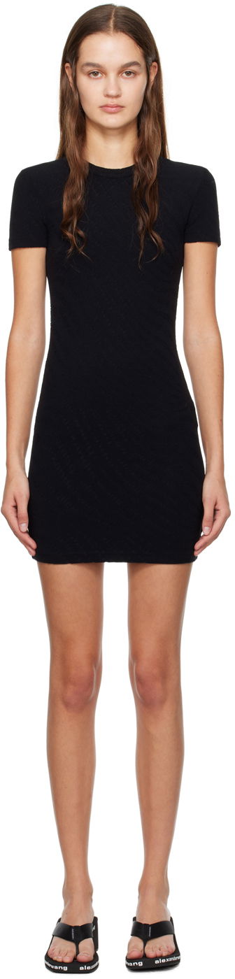 Kjole Alexander Wang Jacquard Mini Dress Sort | 4CC1246235, 0