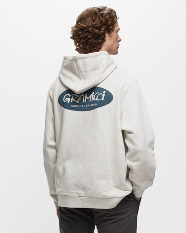 Sweatshirt GRAMICCI ORIGINAL FREEDOM OVAL HOODED SWEATSHIRT Grå | G3FU-J079-ASH-HEATHER, 1