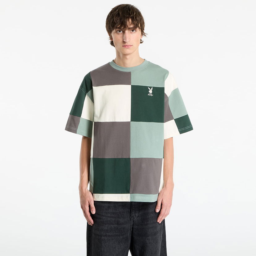 T-shirt Footshop Playboy x FTSHP Patchwork Tee UNISEX Green Grøn | FTSHP_509