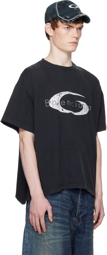 T-shirt Balenciaga Balenciaga Logo T-Shirt Sort | 826346TSVE99374, 3