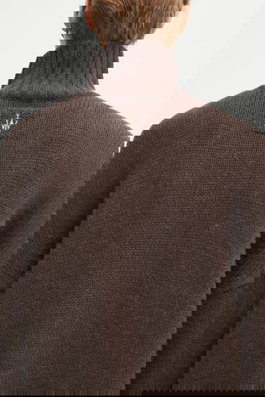 Sweater JW Anderson JW Anderson Two Tone Patch Pocket Turtleneck Sweater Flerfarvet | KW1402.YN0367, 4