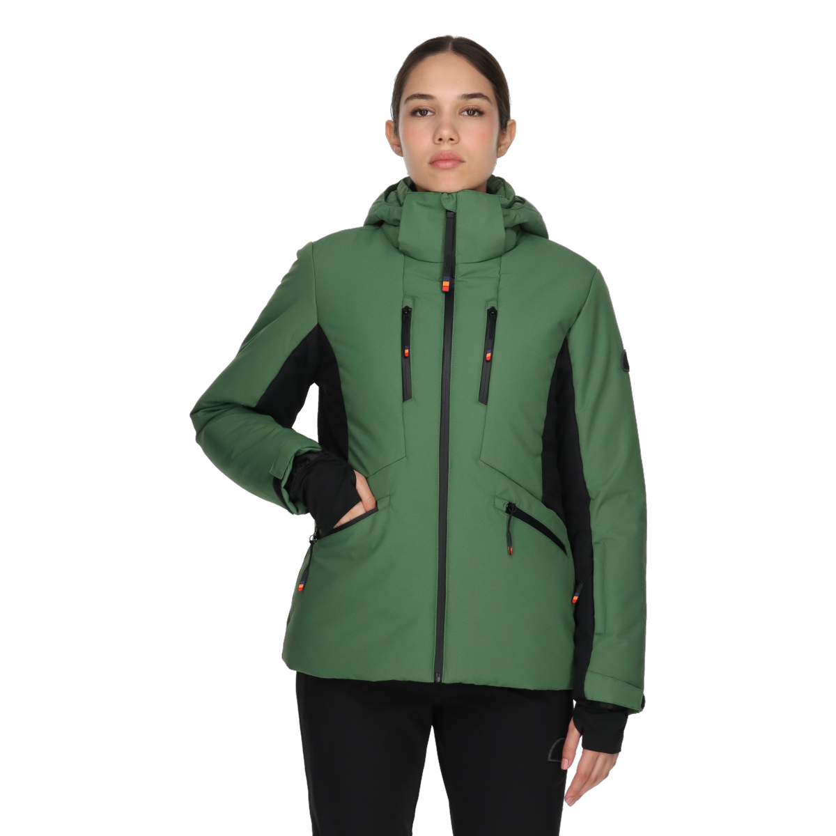 Puffer jakke Ellesse Claudia Insulated Hooded Ski Jacket Grøn | ELA243F504-06, 0