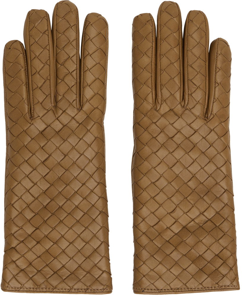 Handsker Bottega Veneta Leather Gloves Brun | 730849 V0171