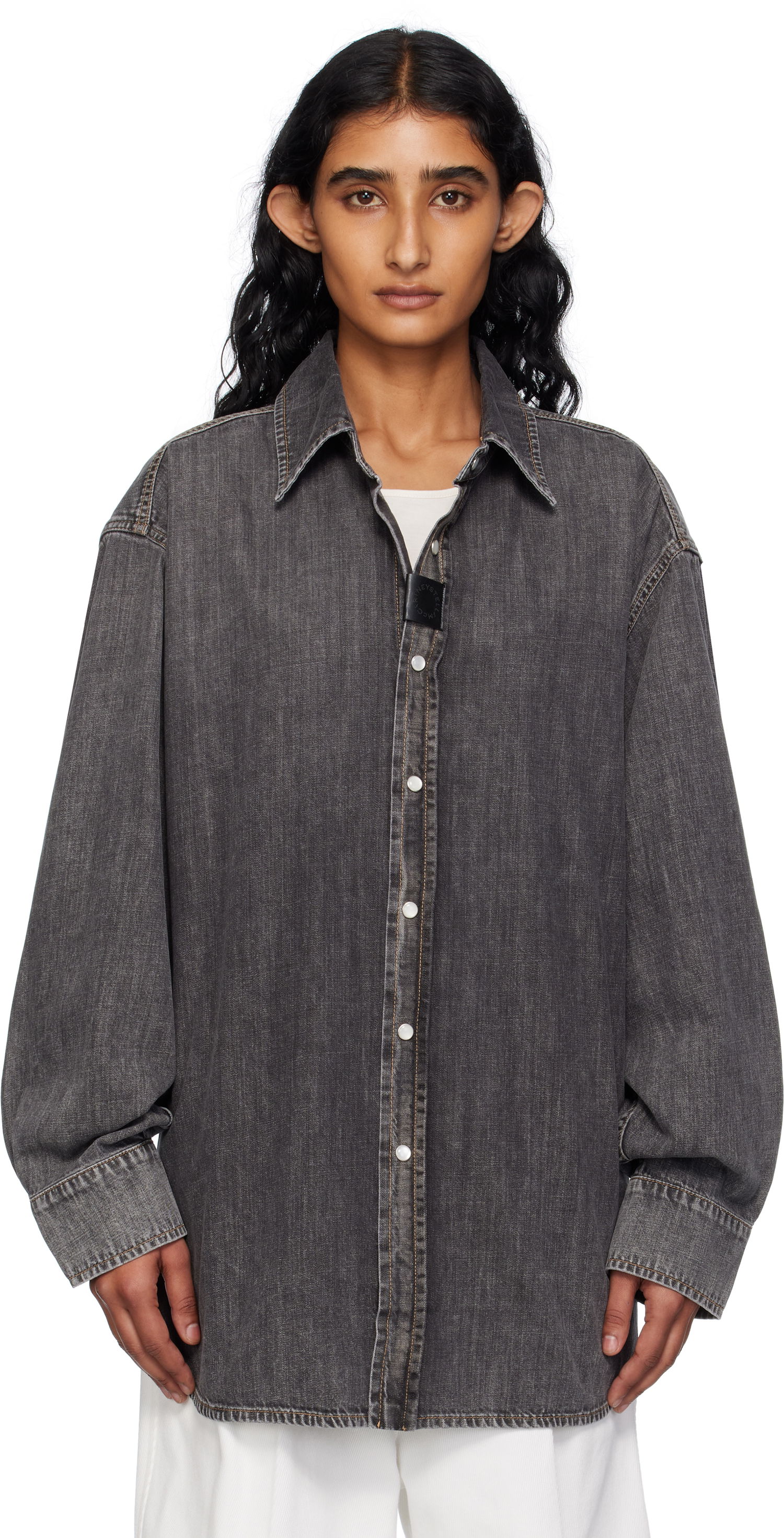 Skjorte Stella McCartney Stella McCartney Lightweight Denim Shirt Grå | 6D03973SQH31, 0