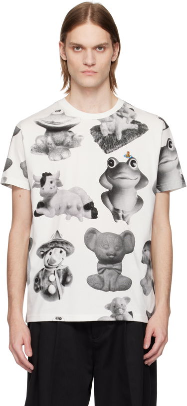 T-shirt Vivienne Westwood Vivienne Westwood Classic Figurine Print T-Shirt Hvid | 3G010013-J006F-, 0