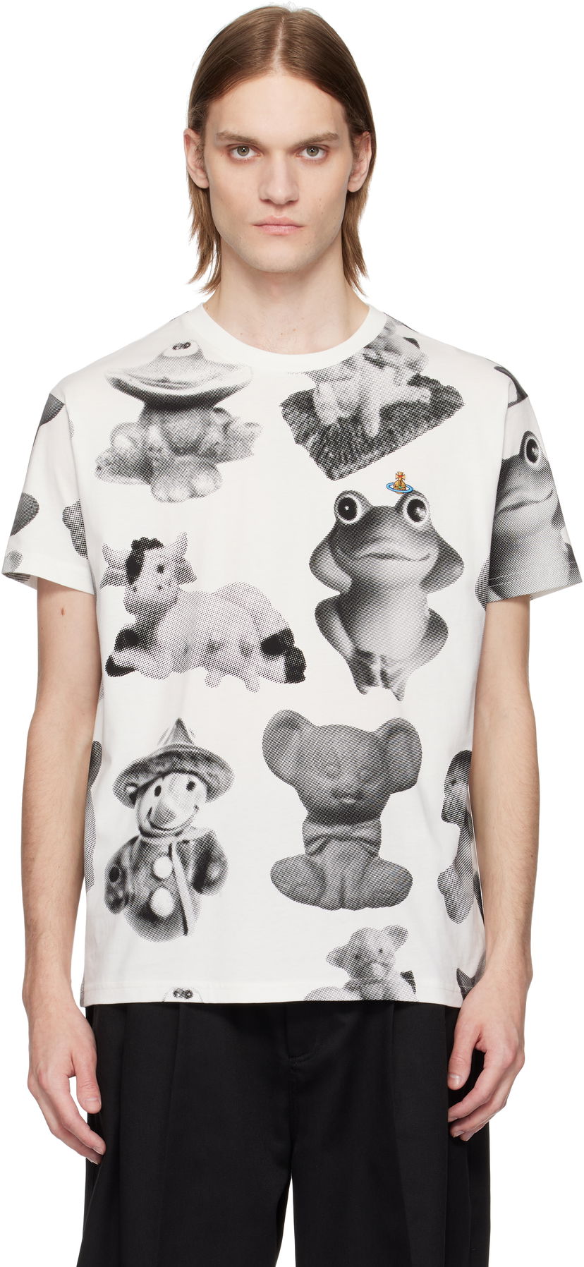 T-shirt Vivienne Westwood Vivienne Westwood Classic Figurine Print T-Shirt Hvid | 3G010013-J006F-