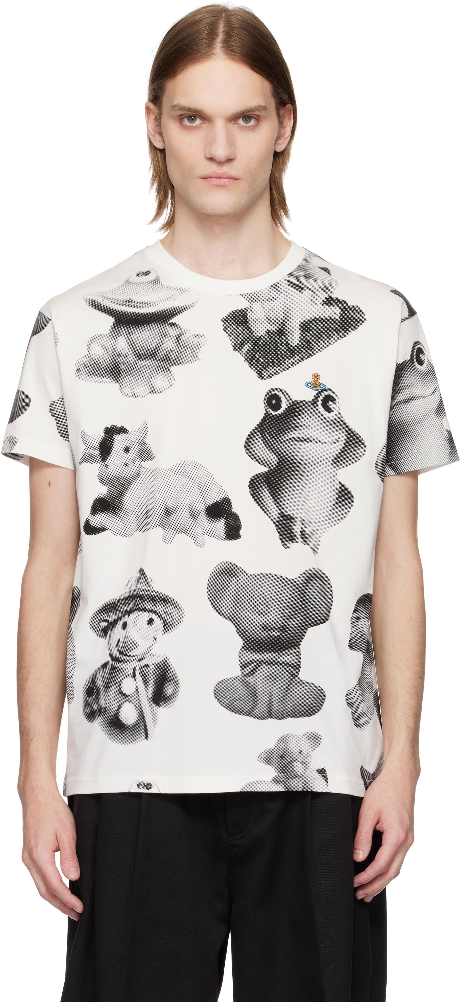 T-shirt Vivienne Westwood Vivienne Westwood Classic Figurine Print T-Shirt Hvid | 3G010013-J006F-, 0