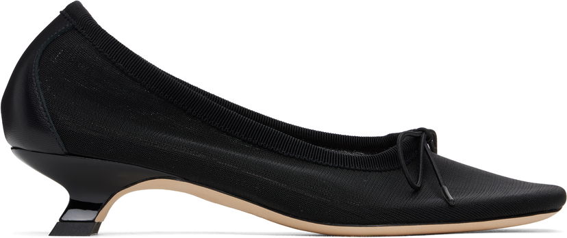 Sneakers og sko Simone Rocha Simone Rocha Mesh Ballerina Kitten Heels Sort | LH15 0804