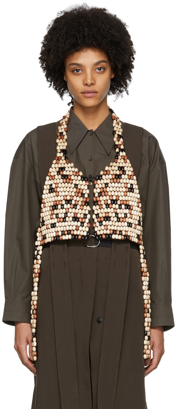 Vest LEMAIRE Lemaire Beaded Vest Brun | W 221 AC354 LO035, 0
