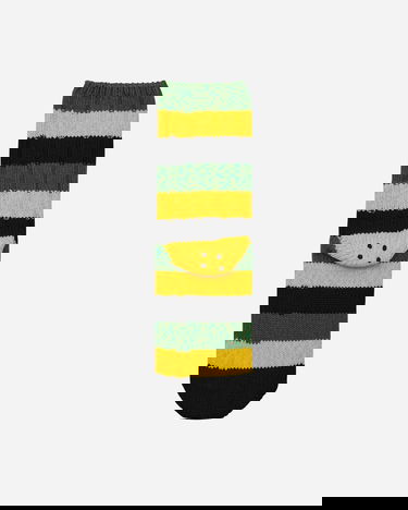 Sokker KAPITAL Rainbowy Happy Heel Socks Sort | EK-1365XS BLACK, 1