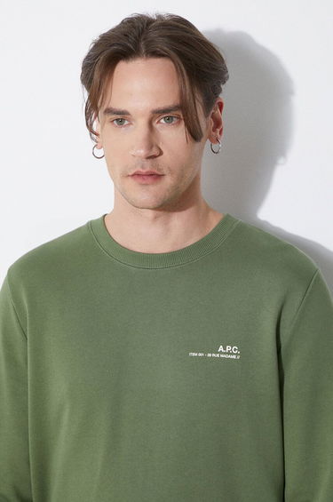 Sweater A.P.C. A.P.C. Item Crewneck Sweatshirt Grøn | COFBQ.H27608.KAE, 4