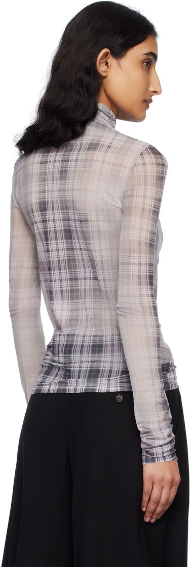 Sweater Acne Studios Acne Studios Seamless Plaid Turtleneck Grå | AL0450-, 2