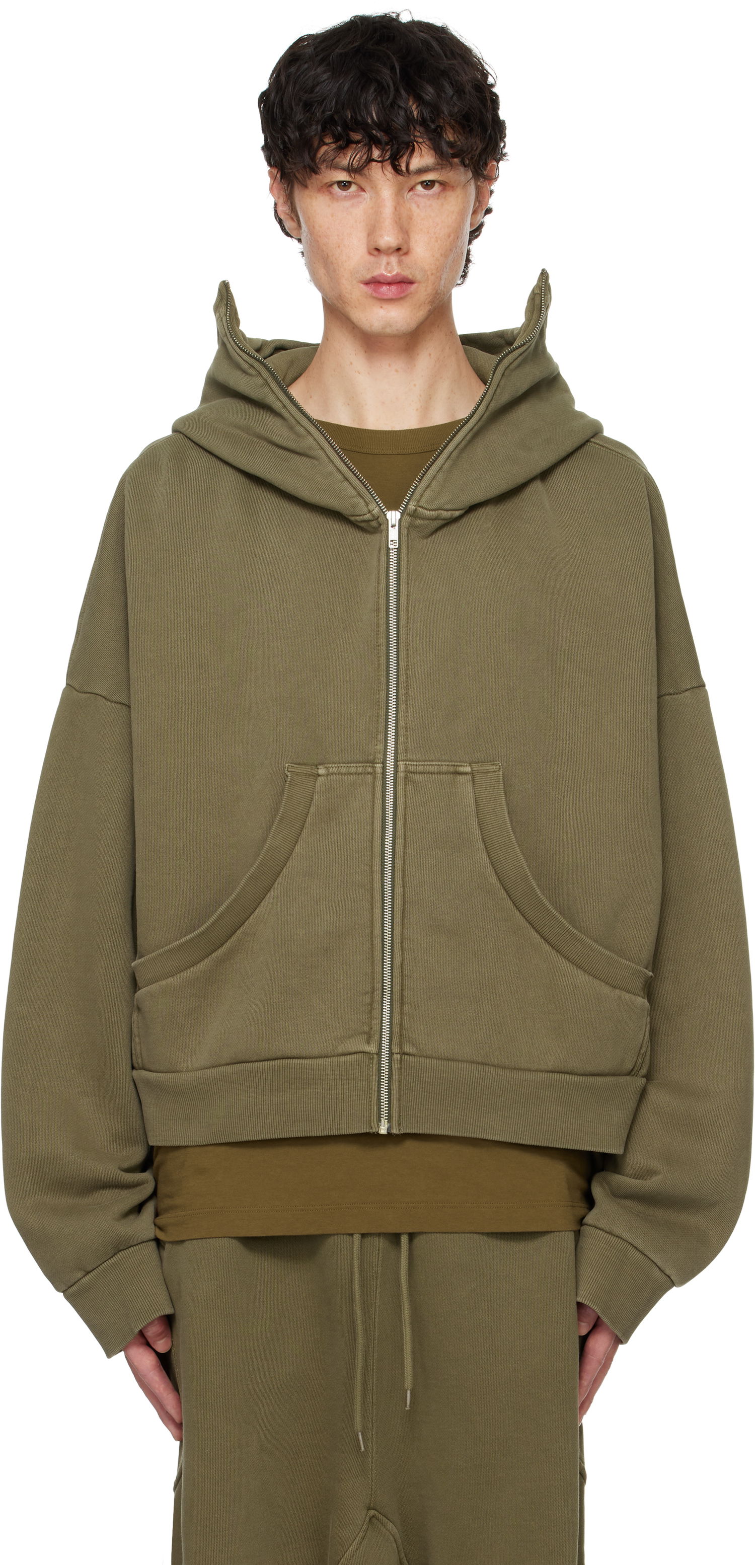 Sweatshirt Entire Studios Hoodie Full Zip Grøn | ES2106MI, 0