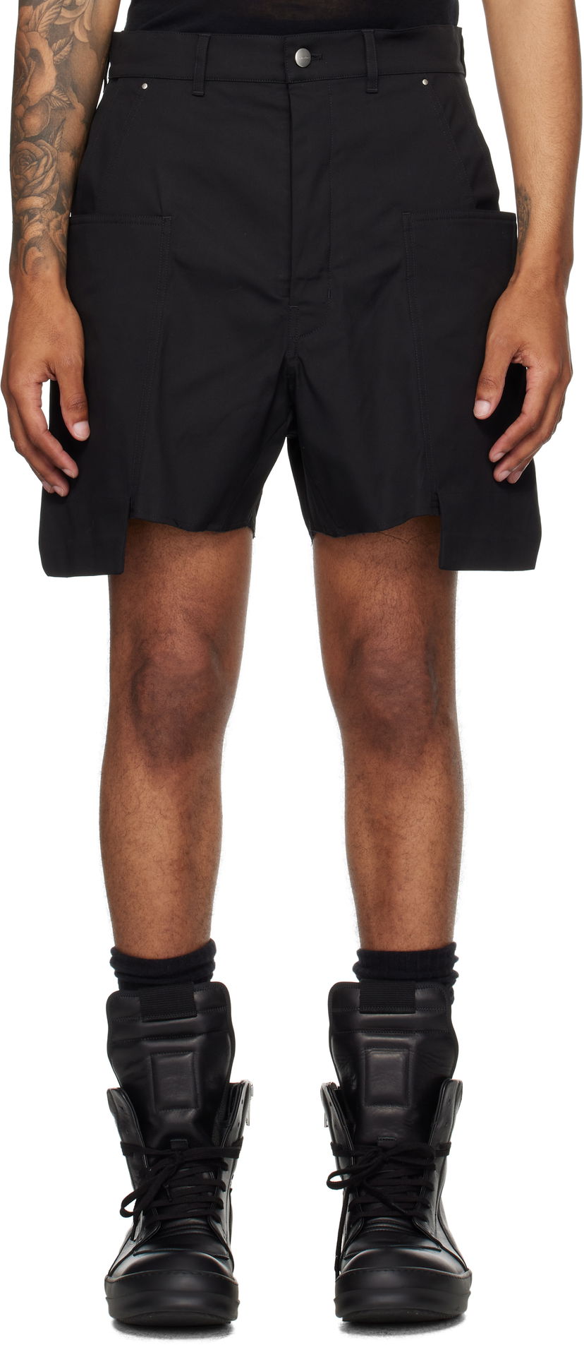 Shorts Rick Owens Rick Owens Stefan Cargo Shorts Sort | RU02E1382 TE