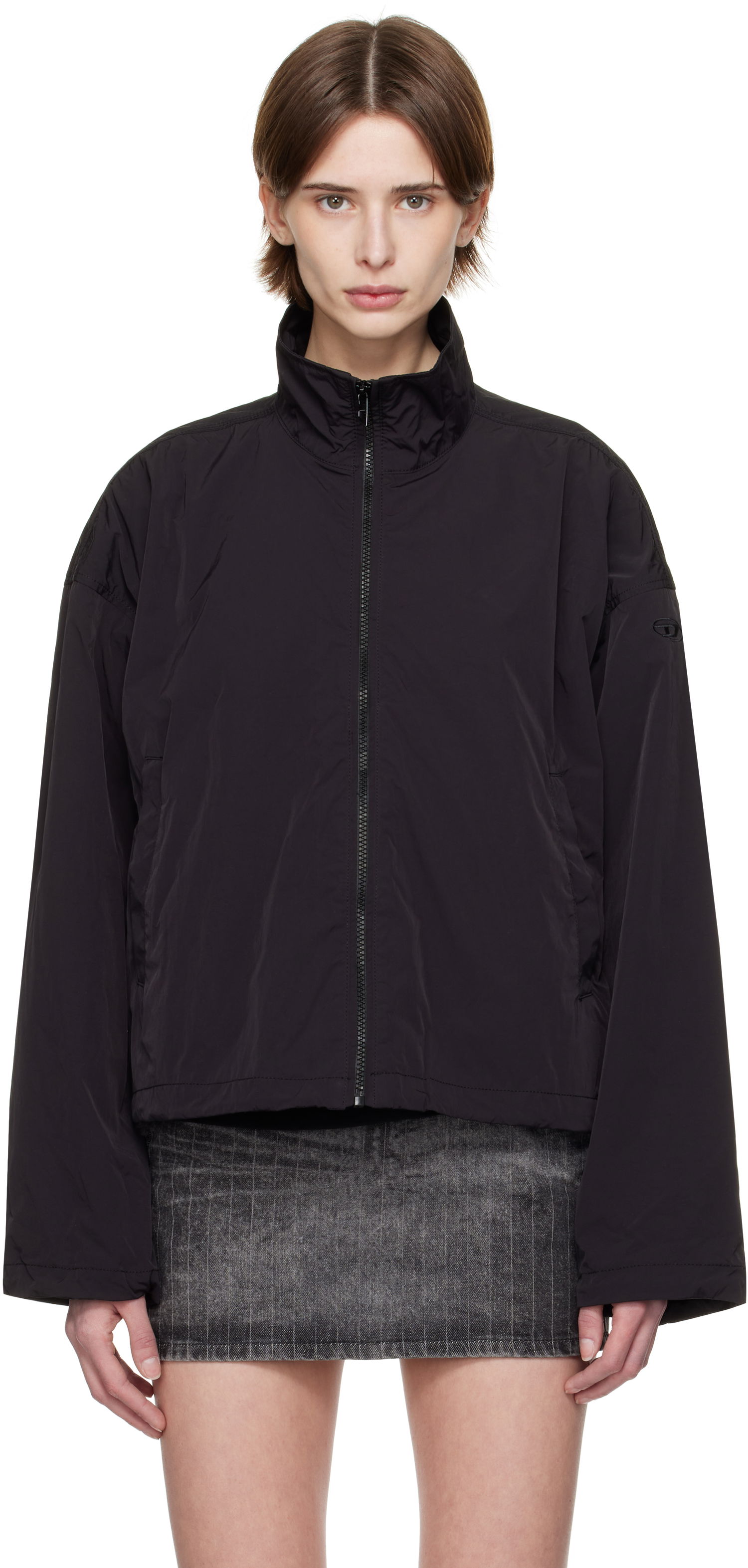 Vindjakke Diesel G-Leam Zip-Up Jacket Sort | A16815 0AKAD, 0