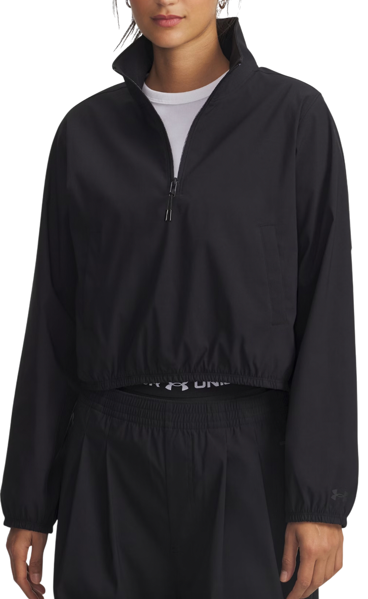 Vindjakke Under Armour Unstoppable Woven Cropped Half-Zip Jacket Sort | 6007026-001, 0