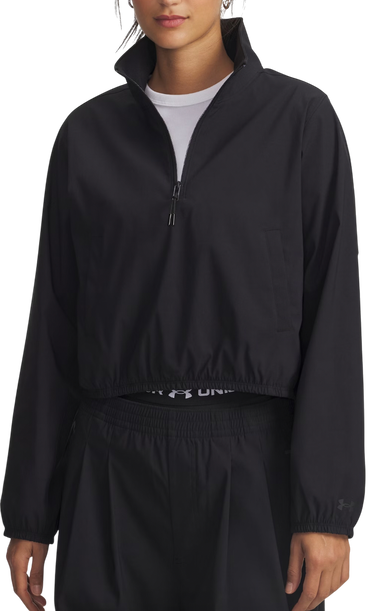 Vindjakke Under Armour Unstoppable Woven Cropped Half-Zip Jacket Sort | 6007026-001, 0