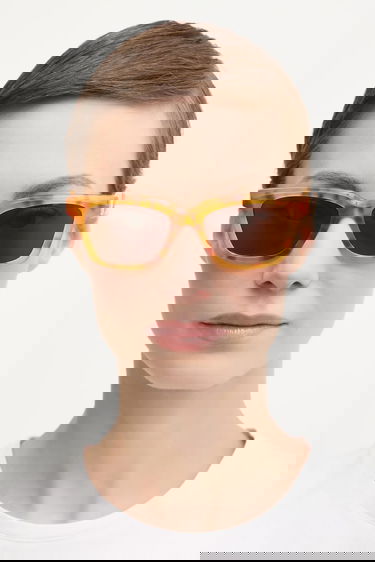 Solbriller Jacquemus Jacquemus Carre Sunglasses Gul | JAC109C4SUN, 5