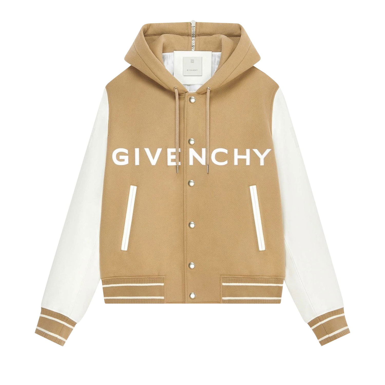 Bomberjakke Givenchy Hooded Bomber Jacket Beige | BM00XX6Y16 118, 1